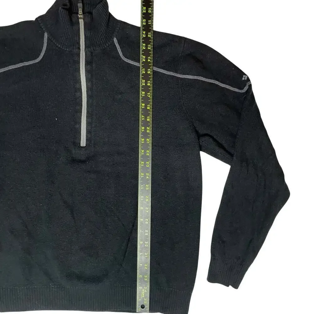 Columbia 1/4 Zip Pullover Sweater Black Large